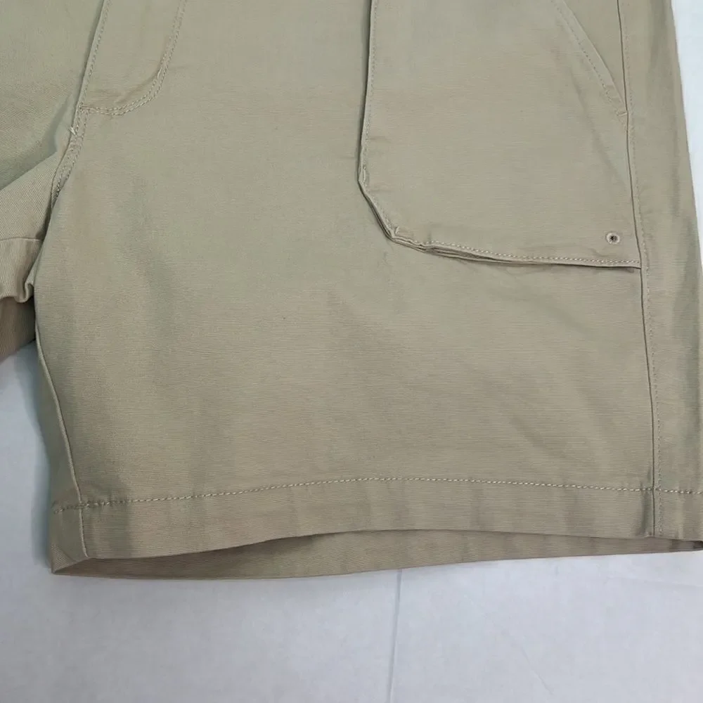 Saint John’s Bay tan elastic waist shorts size 42 NWT